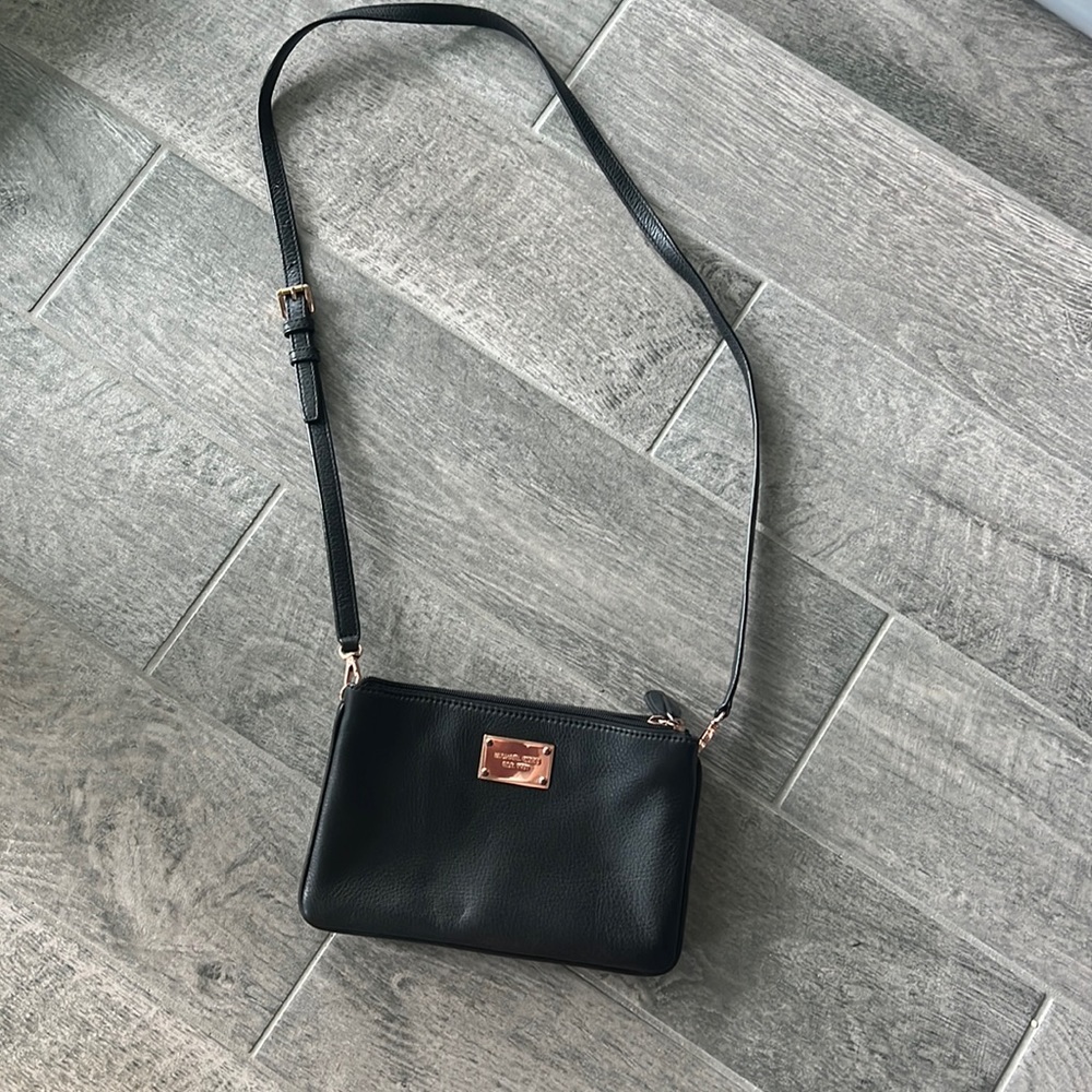 Black Leather Michael Kors Bag